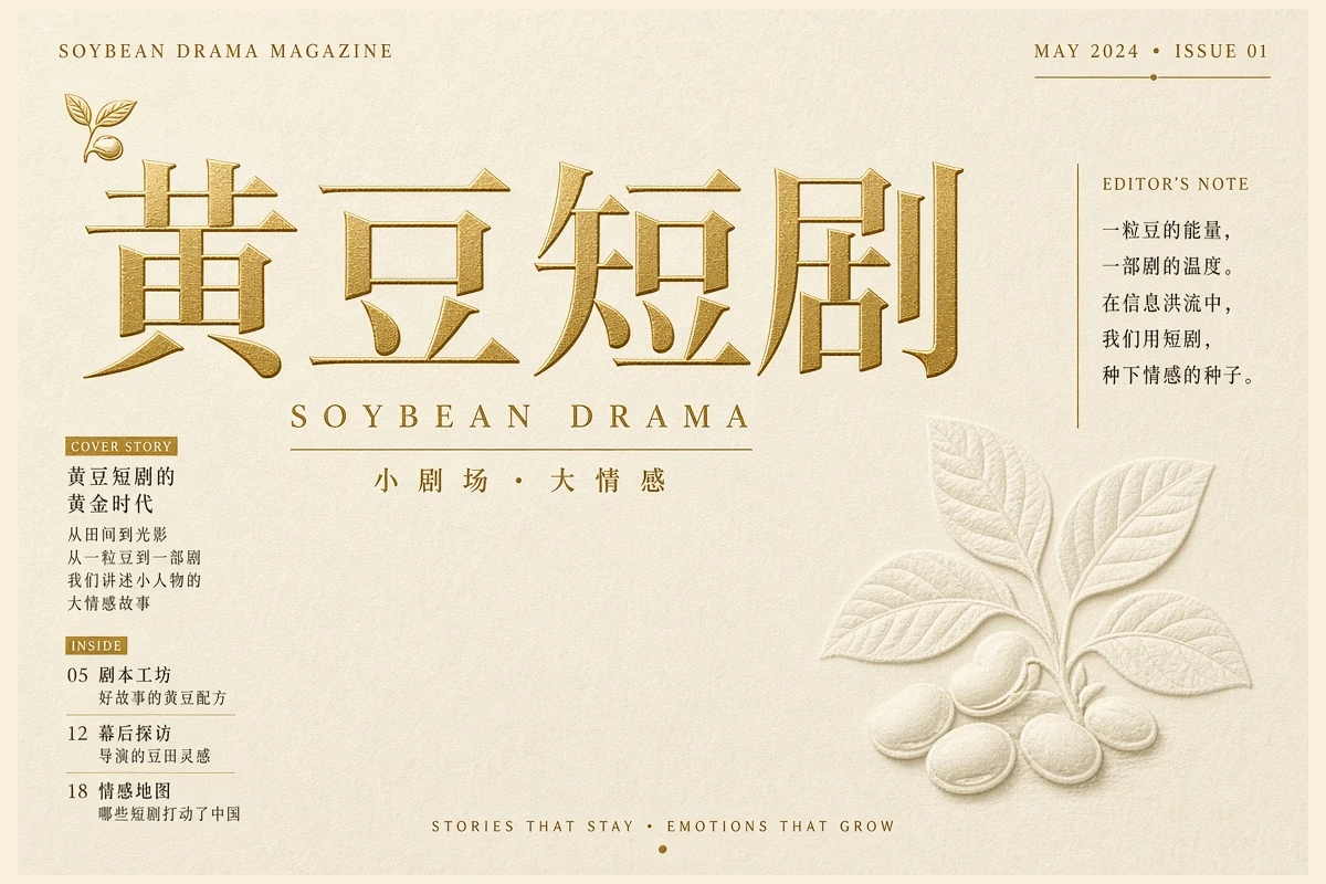 黄豆短剧帮助中心主题视觉